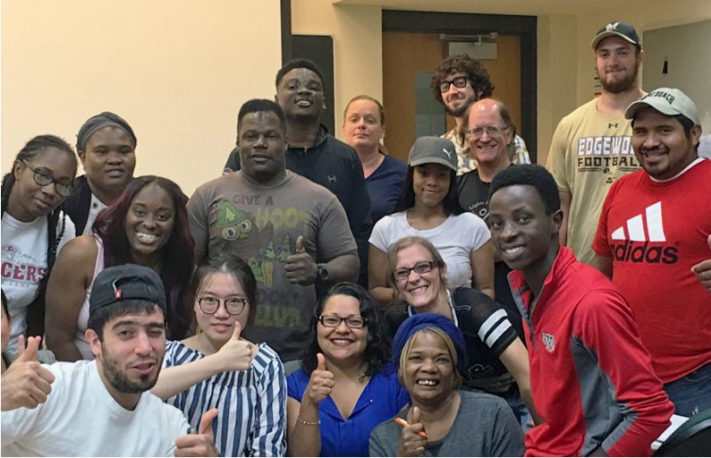 Craig with Odyssey students