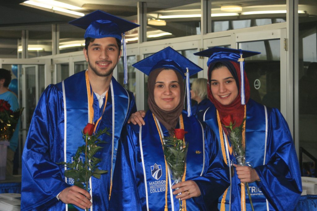 Odyssey alumni graduating from Madison College.