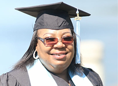 Lolita Phillips in cap and gown