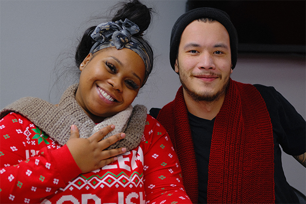 Smiling Odyssey students Jyneeva and Riley