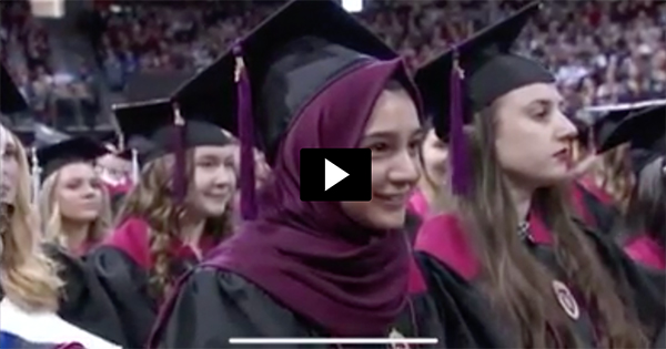 Photo of Umaima graduating