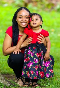 Cinderria with her daughter