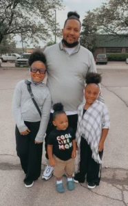 Ontario with his three children