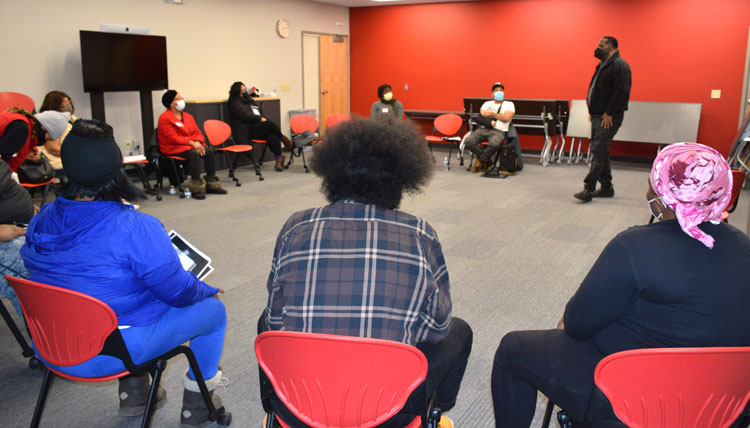Odyssey’s Theatre and Drama Professor, Baron Kelly teaching class