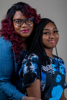 Crystal and her daughter