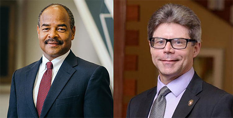 Dead of UW College of Letters and Science Eric Wilcots, and Continuing Studies Dean and Vice Provost for Lifelong Learning Jeffrey Russell