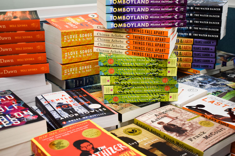 Books from the OBB Library collection on their way to prisons around the state
