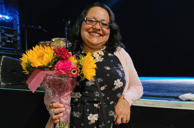 Marisol with flowers