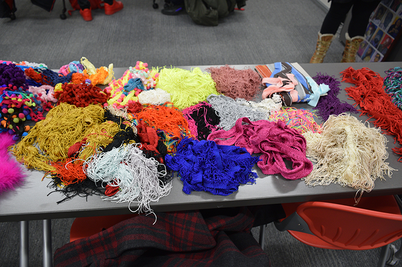 Cape materials laid out on a table