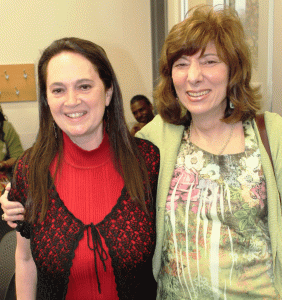 Emily Auerbach and Jean Feraca, smiling