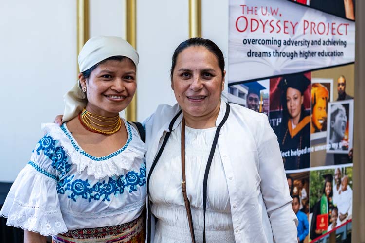 Odyssey students, staff, community members, etc, at the 2024 Odyssey graduation ceremony