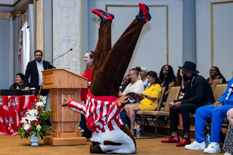 Odyssey students, staff, community members, etc, at the 2024 Odyssey graduation ceremony