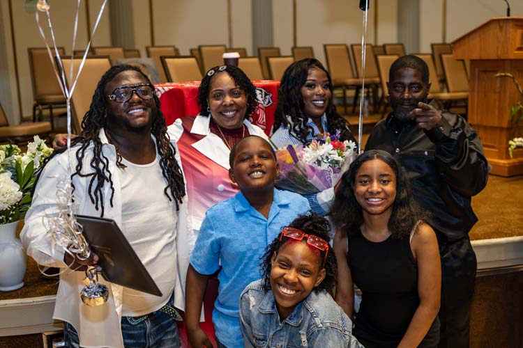 Odyssey students, staff, community members, etc, at the 2024 Odyssey graduation ceremony