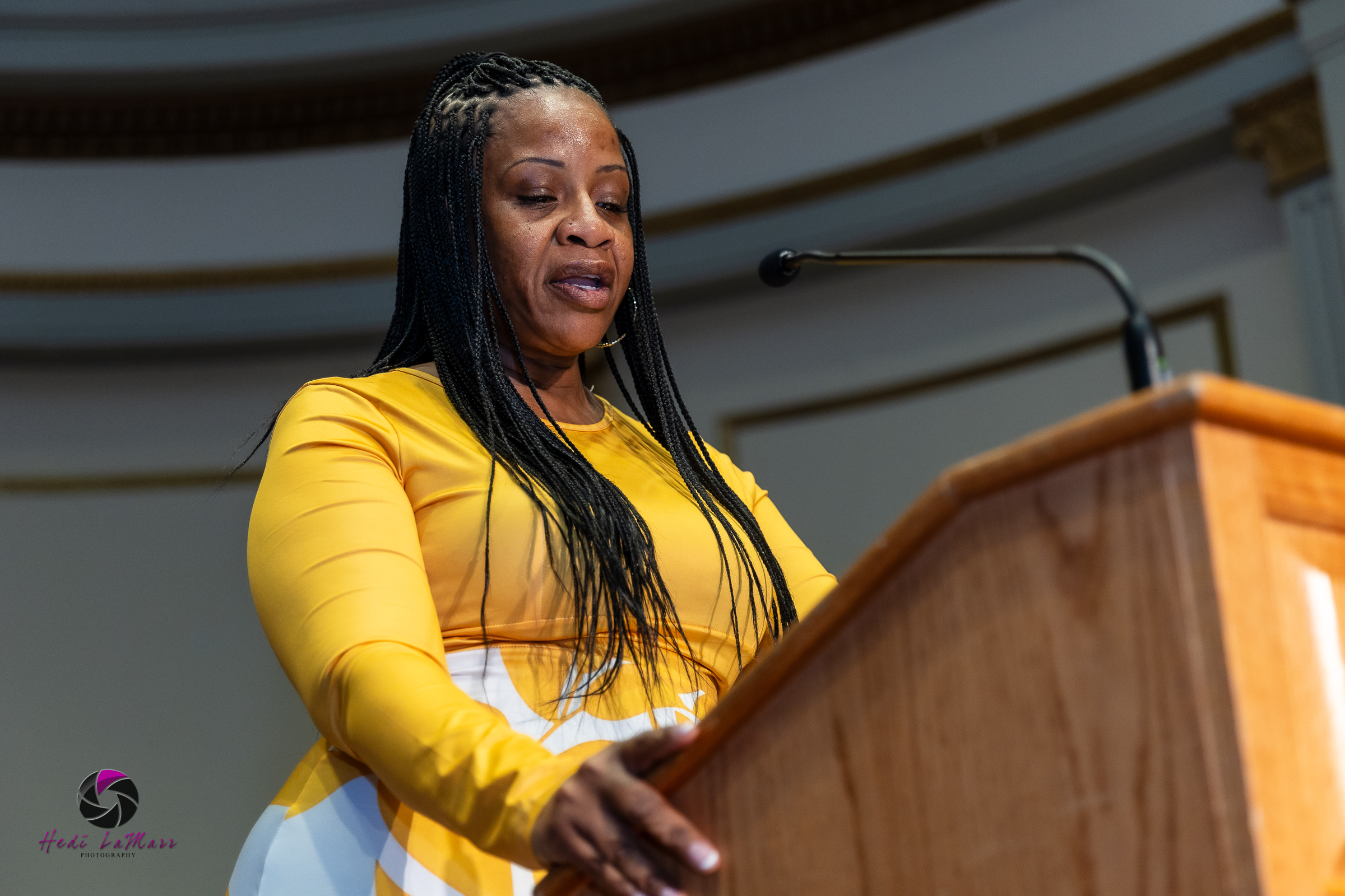 Odyssey student speaking at graduation